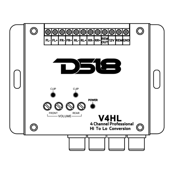 DS18 Hydro V4HL Owner's Manual