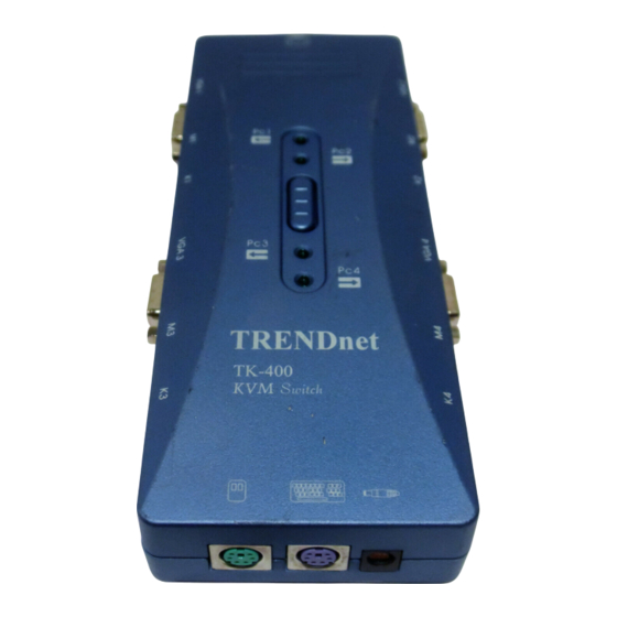 TRENDnet TK-400K - DATA SHEETS User Manual
