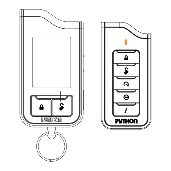 Python 474 Keyless Entry Remote Manuals