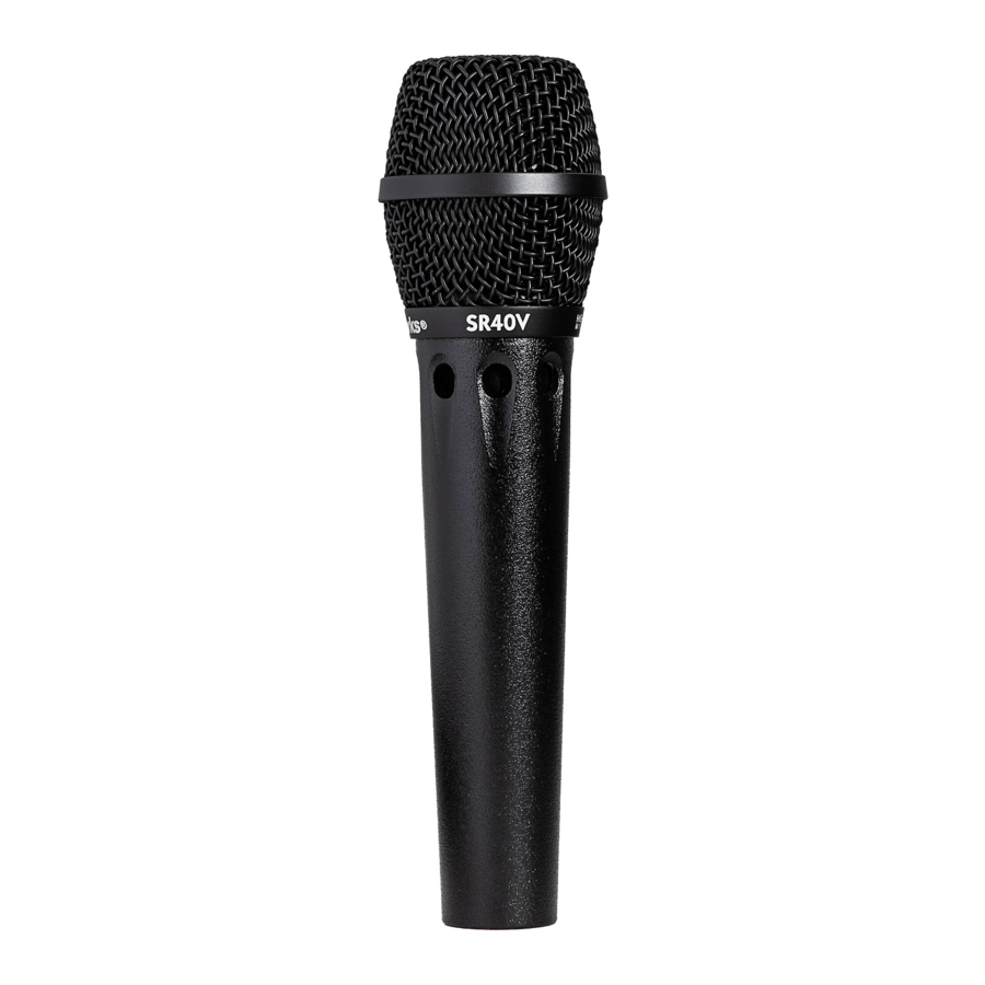 Earthworks Audio SR40V User Manual
