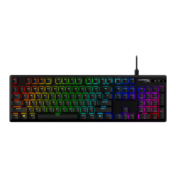 HyperX Alloy Origins PBT Quick Start Manual
