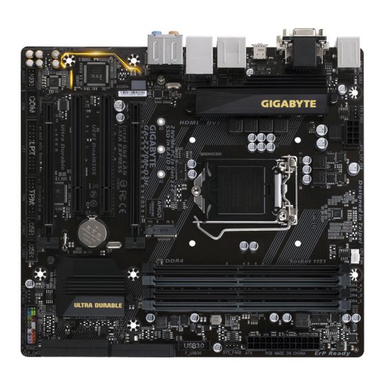 Gigabyte GA-Z270M-D3H Manuals