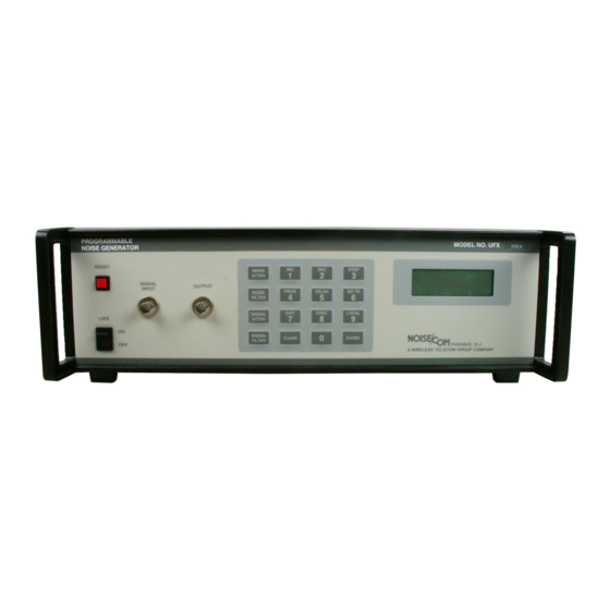 Noise Com UFX7000 Series Generator Manuals