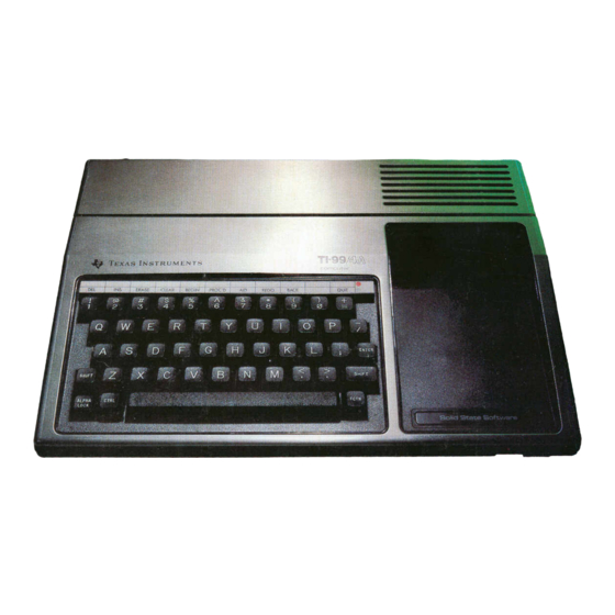 Texas Instruments TI-99/4A Manual