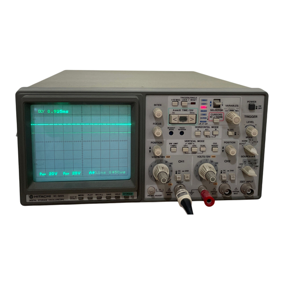 Hitachi VC-6025 Operation Manual