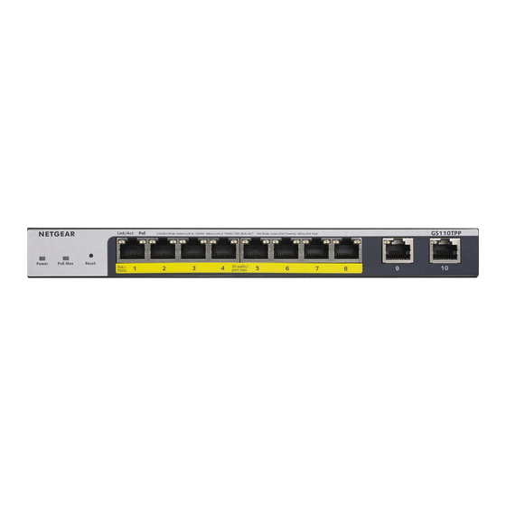 NETGEAR GS110TP - ProSafe Gigabit Smart Switch Installation Manual