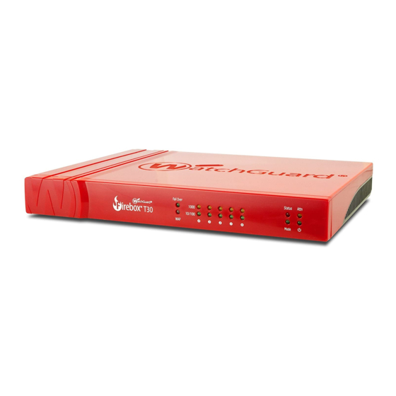 Watchguard Firebox T30 Quick Start Manual