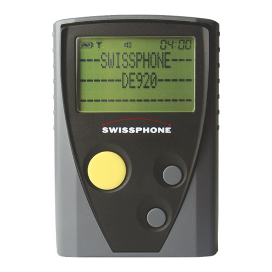 SwissPhone DE910 User Manual
