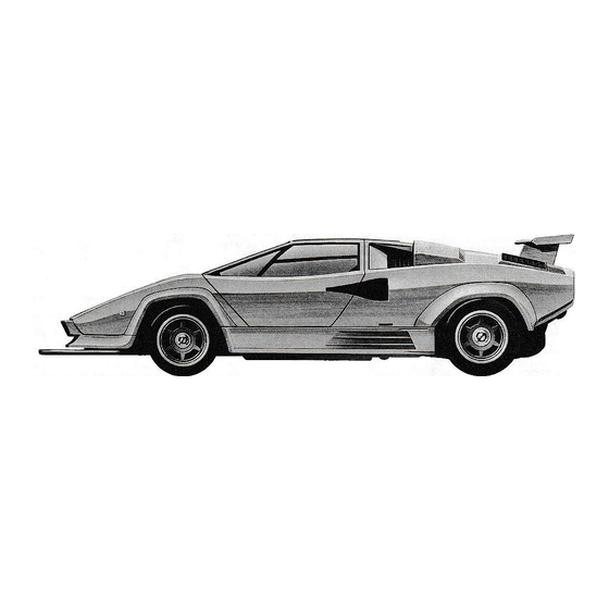 Tamiya Tamtech Lamborghini Countach 5000 Quattrovalvole Assembly Instructions Manual
