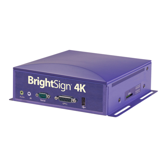 BrightSign 4K Series Signage Player Manuals