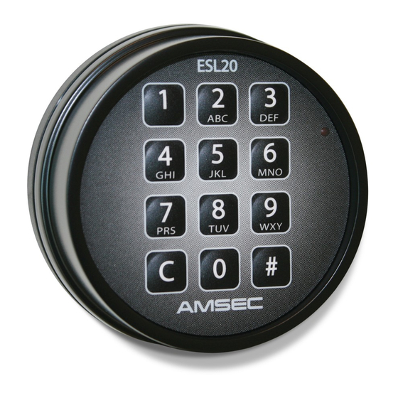 AMSEC ESL20XL Operating Instructions Manual