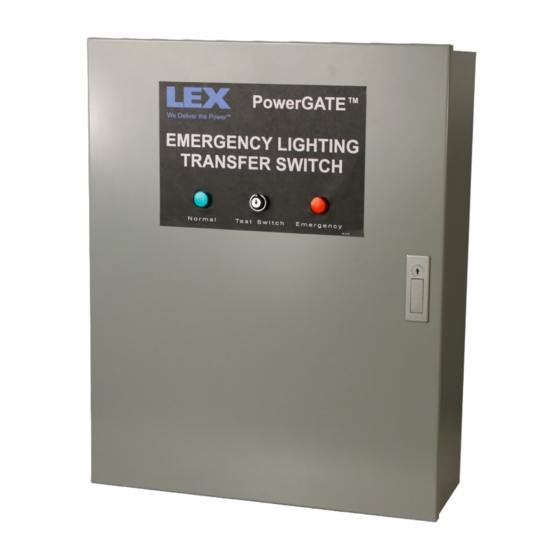 Lex PowerGATE LELTS-1 Series Switch Manuals