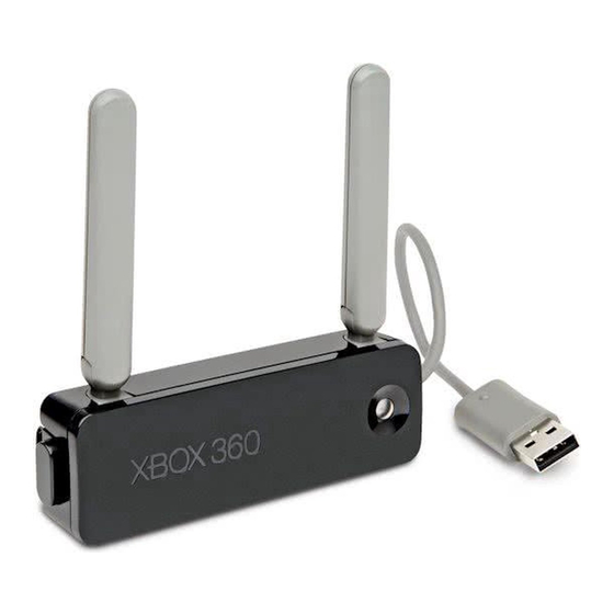 Microsoft Xbox 360 Wireless Networking Adapter Quick Start Manual