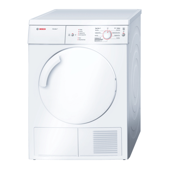 Bosch WTV74105GB Installation And Use Instructions Manual