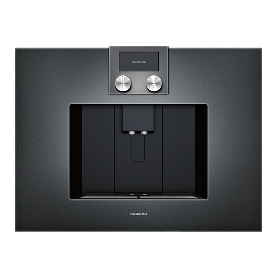 Gaggenau CMP 270 Instruction Manual