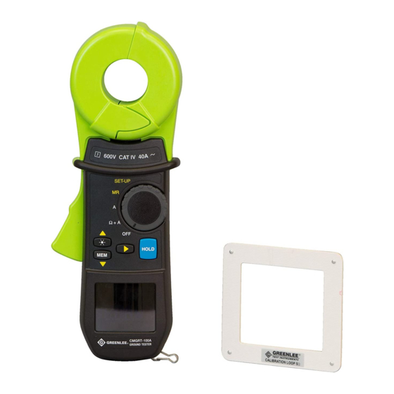 Greenlee CMGRT-100A Instruction Manual