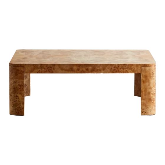 URBAN OUTFITTERS CORA BURL WOOD COFFEE TABLE Assembly Instructions