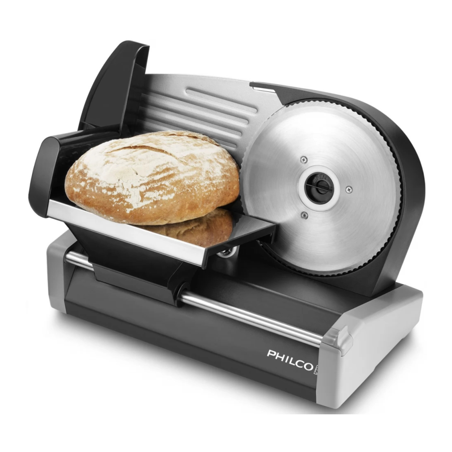 Philco PHFS 8010 - Food Slicer Manual