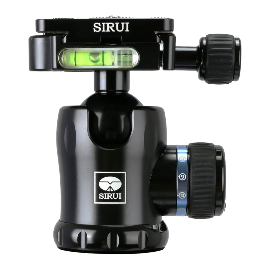 SIRUI K-X Series, K-10X, K-20X, K-30X, K-40X - Ball Head Manual