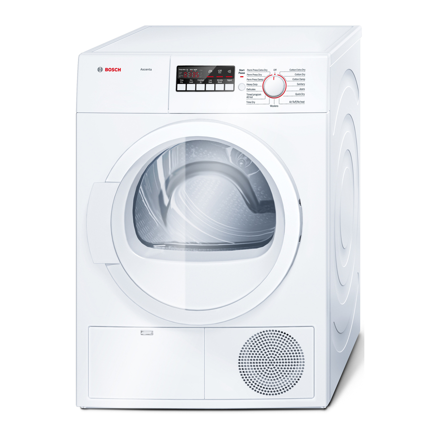 Bosch WTB86200UC Instructions For Use Manual