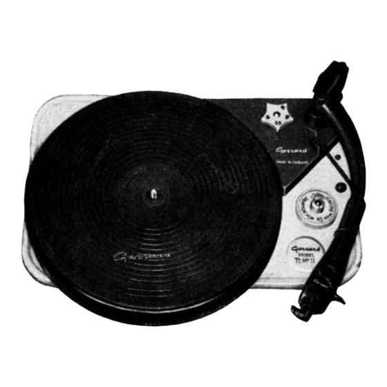Garrard TA/MK II Installation, Operation & Service Manual