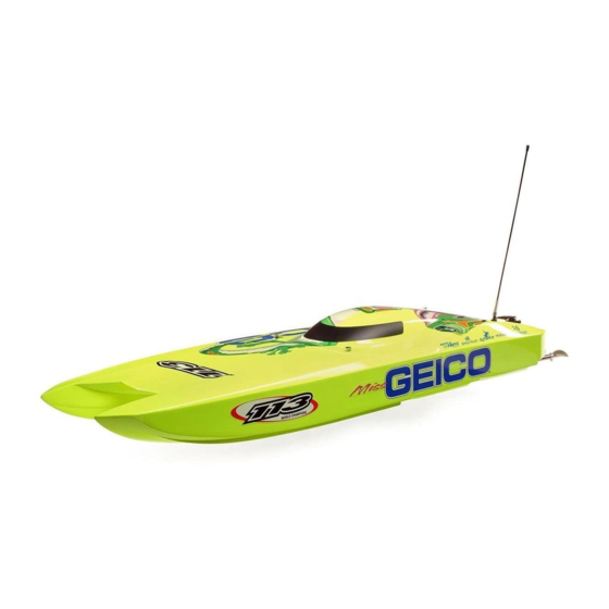 Pro Boat Miss GEICO Zelos Owner's Manual