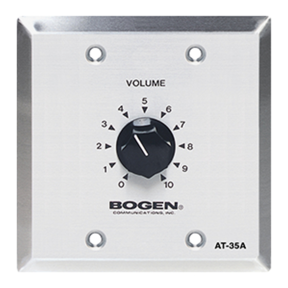 Bogen AT10A Installation And Use Manual
