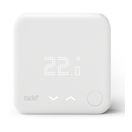 tado° Smart Thermostat Welcome Manual
