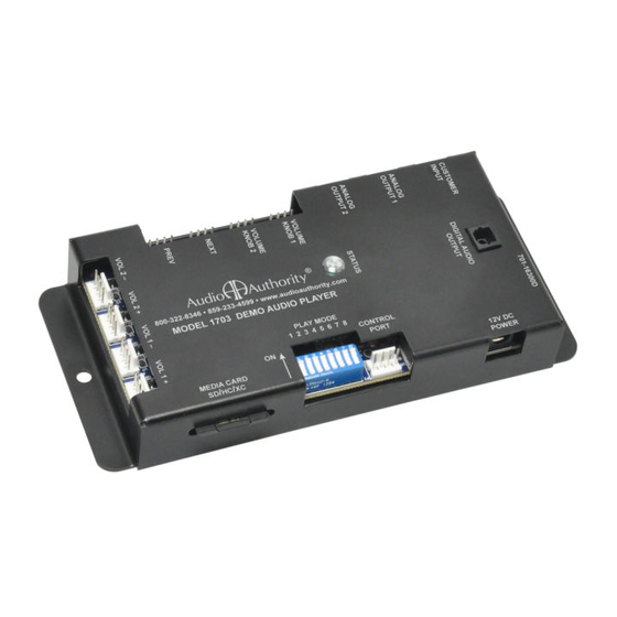 Audio Authority 1703 User Manual