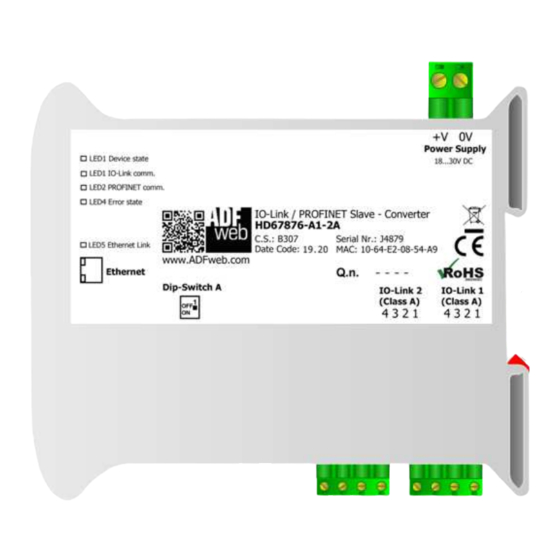 ADF Web HD67876-A1-2A User Manual