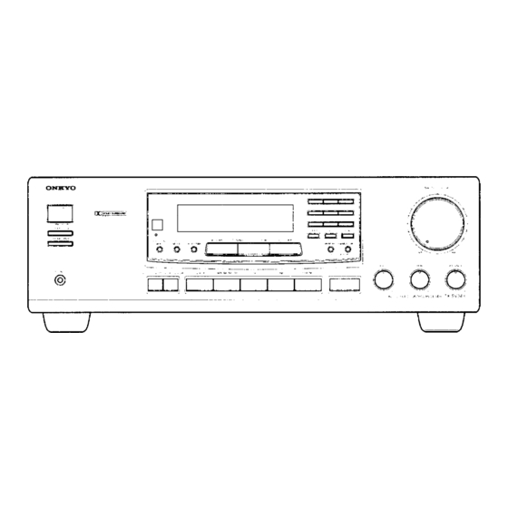 Onkyo TX-SV343 Instruction Manual