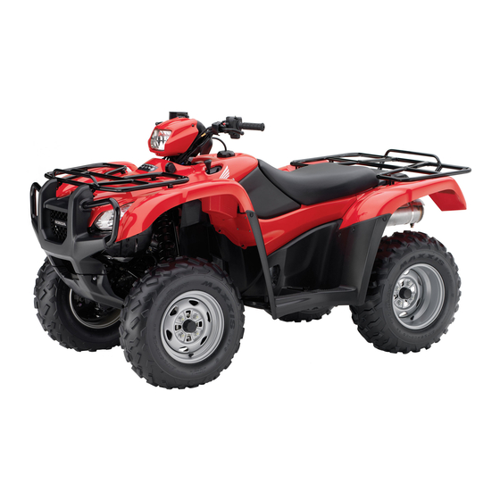 Honda 2011 TRX500FPE Owner's Manual