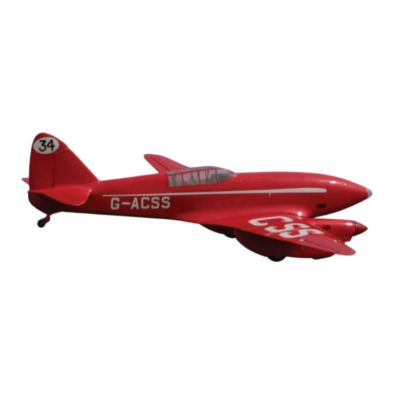 advanced scale models DeHavilland DH88 Comet Instruction Manual