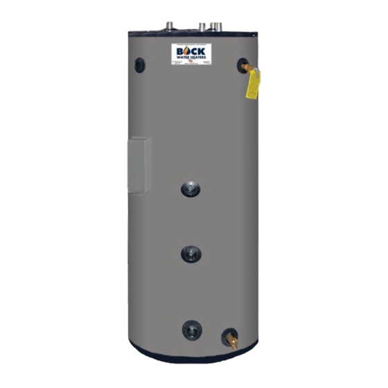 Bock Water heaters 80STE Instruction Manual