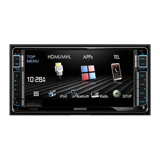 Kenwood DDX750WBT Instruction Manual