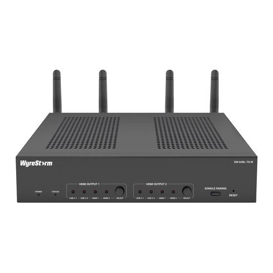 Wyrestorm SW-640L-TX-W Quick Start Manual