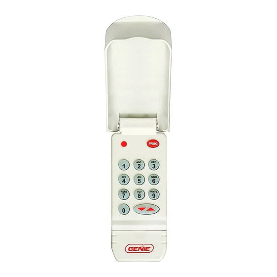 Genie Wireless Keypad Operating Instructions