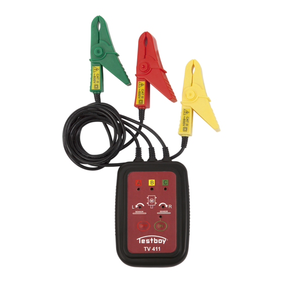 Testboy TV 411 Operating Instructions Manual