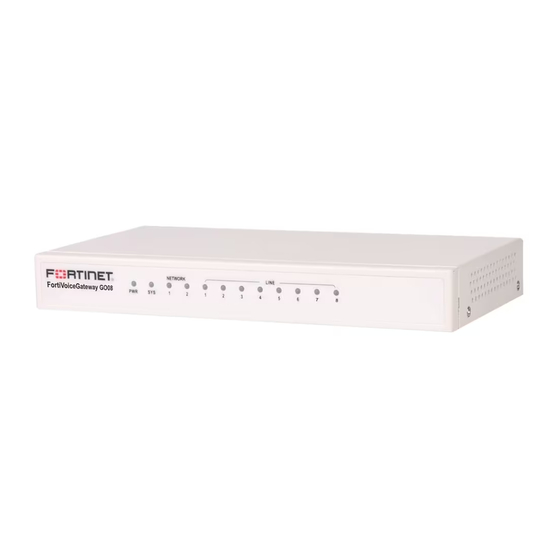 Fortinet FortiVoice FXO Gateway Manuals