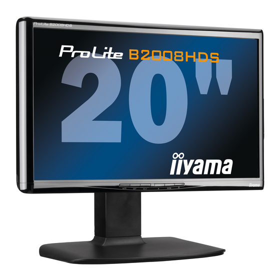 Iiyama ProLite B2008HDS-1 LCD Monitor 20 Manuals
