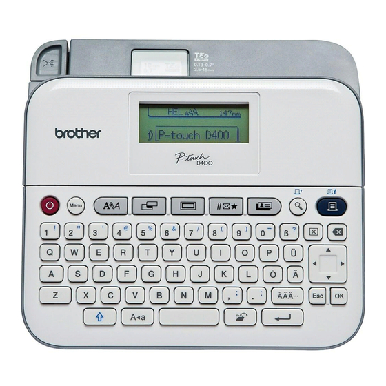 Brother P-touch PT-D400 Manuals
