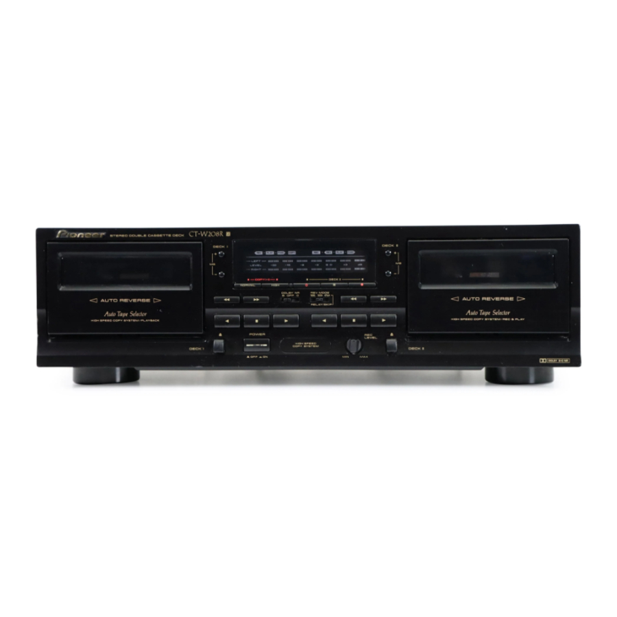 Pioneer CT-W208R - Dual Cassette Deck Manuals
