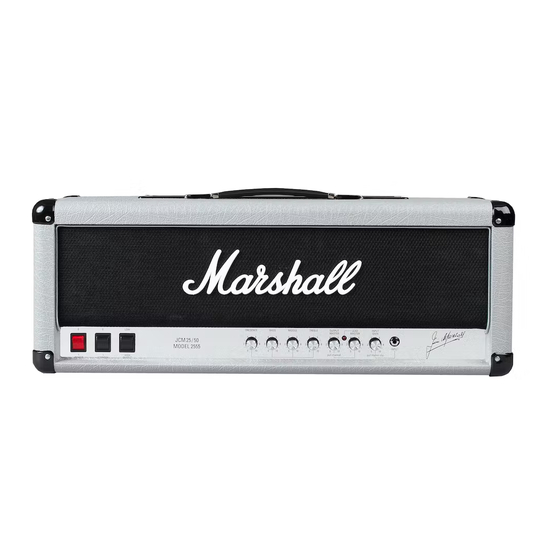 Marshall Amplification 2555X Manuals