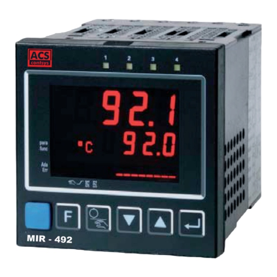 ACS contsys MIR-491 Operating Instructions Manual