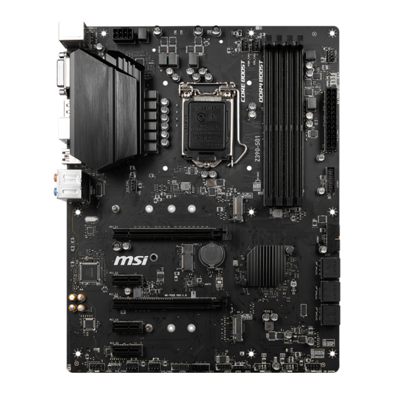 Msi Z390-S01 Manuals | ManualsLib