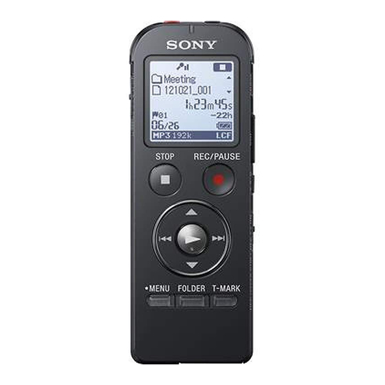 Sony ICD-UX533BLK Specifications
