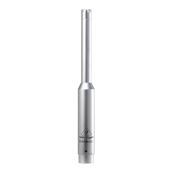 Behringer MEASUREMENT CONDENSER MICROPHONE ECM8000 Specifications
