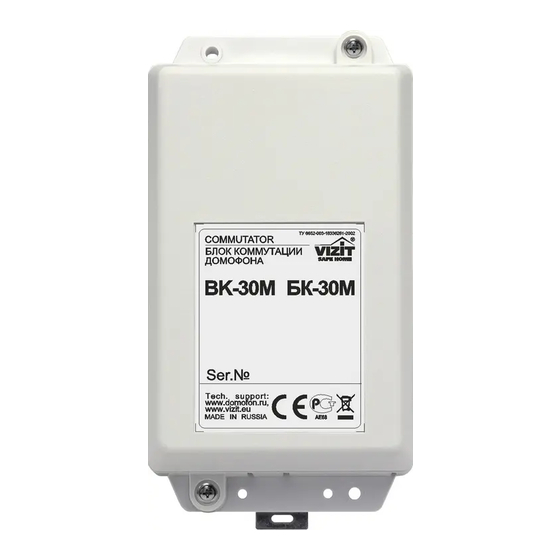 ViziT BK-30M Operating Instructions