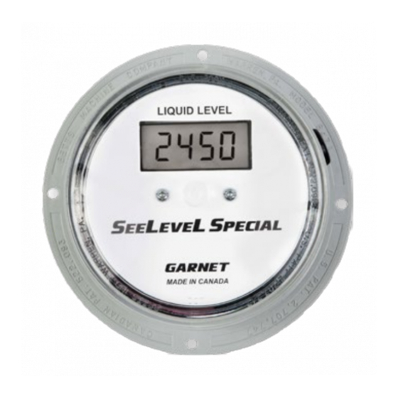 Garnet SeeLevel Special 808-P2 Important Operator Information