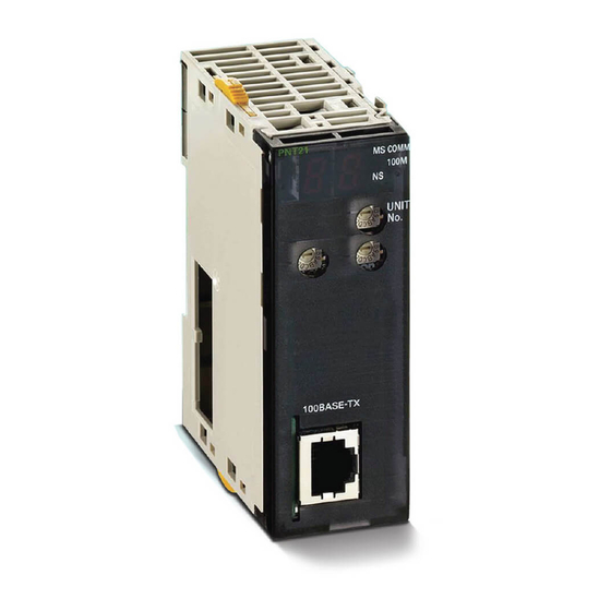 Omron PROFINET IO CJ1W-EIP21 Operation Manual